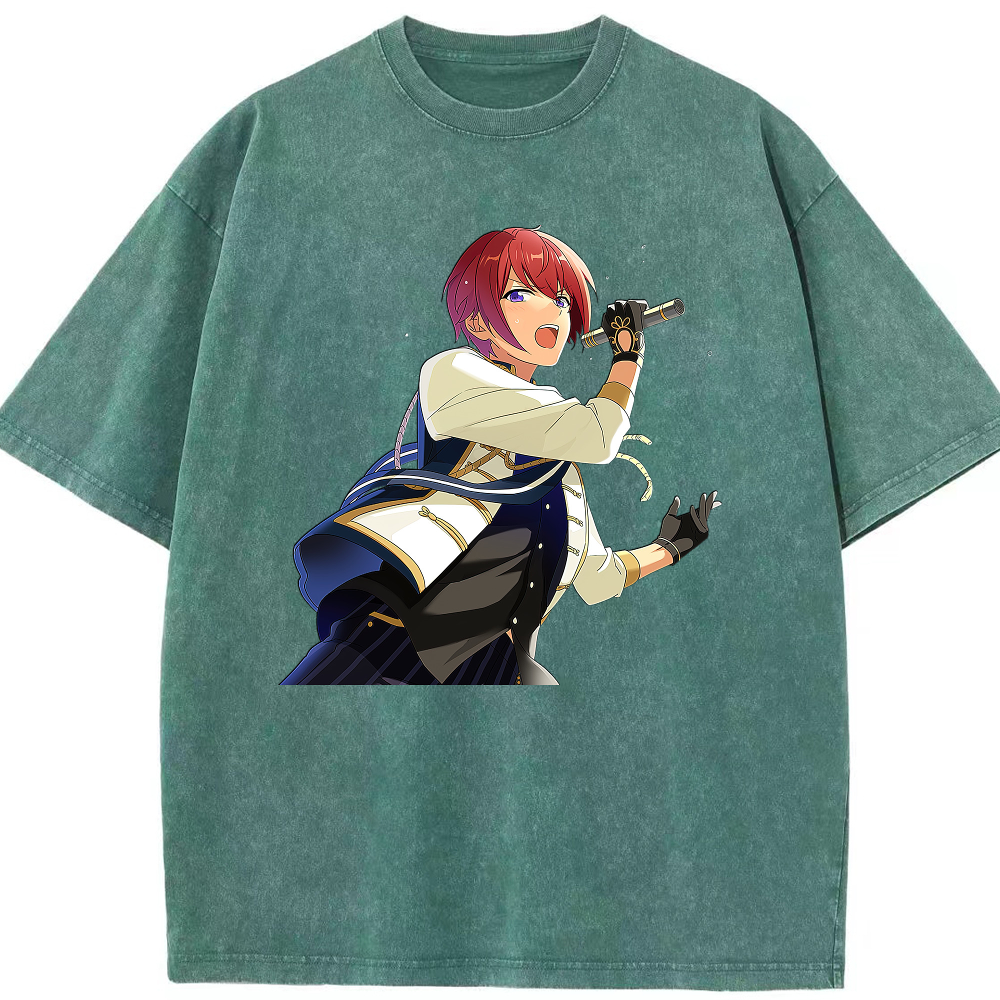 （画像用） あんさんぶるスターズ! Ensemble Stars 綿100% ヴィンテージ風 半袖Tシャツ（フロントプリント）